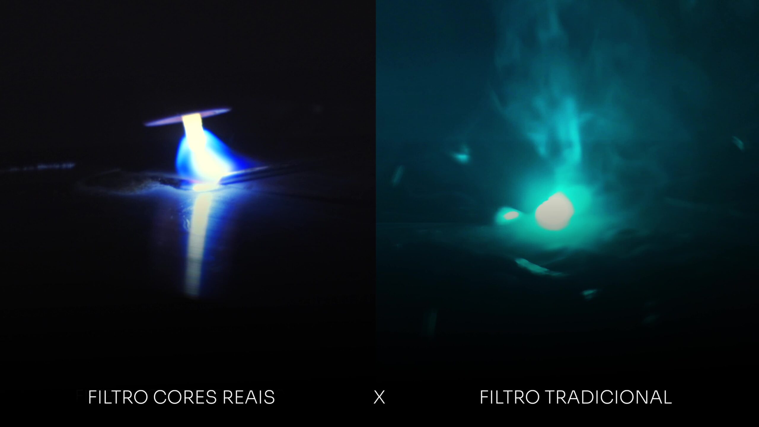 COMPARAÇÃO FILTRO CORES REAIS X FILTRO TRADICIONAL MASCARA DE SOLDA
